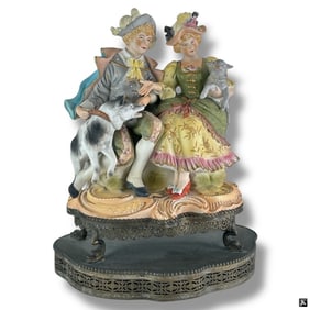 Large Vintage Porcelain Figural Group