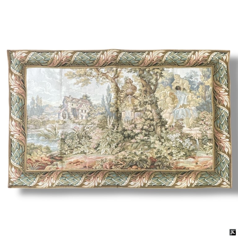 Vintage Needlepoint Tapestry "Landscape" (1 of 3)