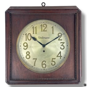 Antique Stellman Wood Wall Clock