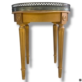 Louis XVI Style Marble Top Side Table
