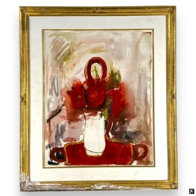 Artist Unknown Sill Life Watercolor Work On Paper