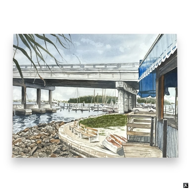 Helen Shick (USA 20th C) Florida Watercolor/Paper (1 of 5)