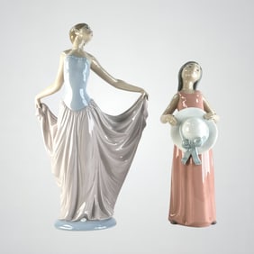 (2) Lladro Porcelain Figurines, #5050 & #5008