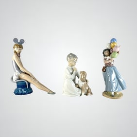 Collection of Three Retired Lladro Figurines