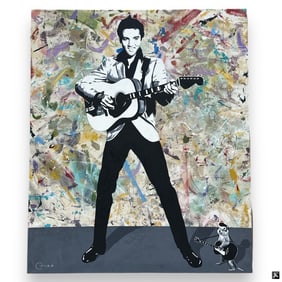 Jim Ceravolo Mixed Media "Elvis"
