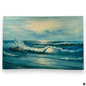 Vintage Highwayman Style O/C "Florida Seascape"