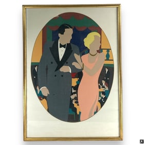 Signed AP Serigraph Of A Ballroom Couple