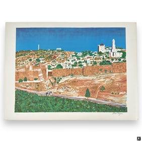Louis Nizer (ISRAEL 1902-1994) Landscape Lithograp