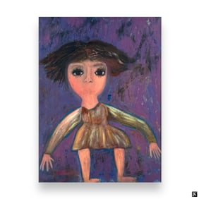 Hegina Rodrigues 20C. Oil/Canvas "Girl"