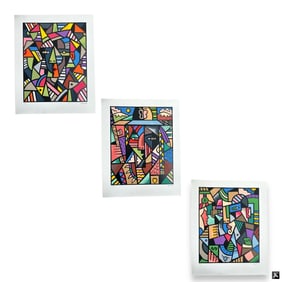 Three (3) John Rosa Color Screenprints