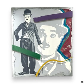 Jim Ceravalo (USA 20th C) Charlie Chaplin Acrylic