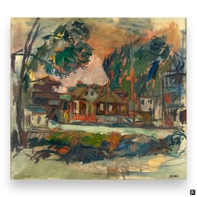 Abraham Manievich (UKRAIN 1883-1942) Landscape Oil