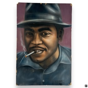 Al Black (USA B1947) Air Brush On Board Portrait