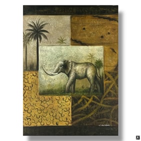 Style of Swartzendruber Oil/Canvas "Elephant"