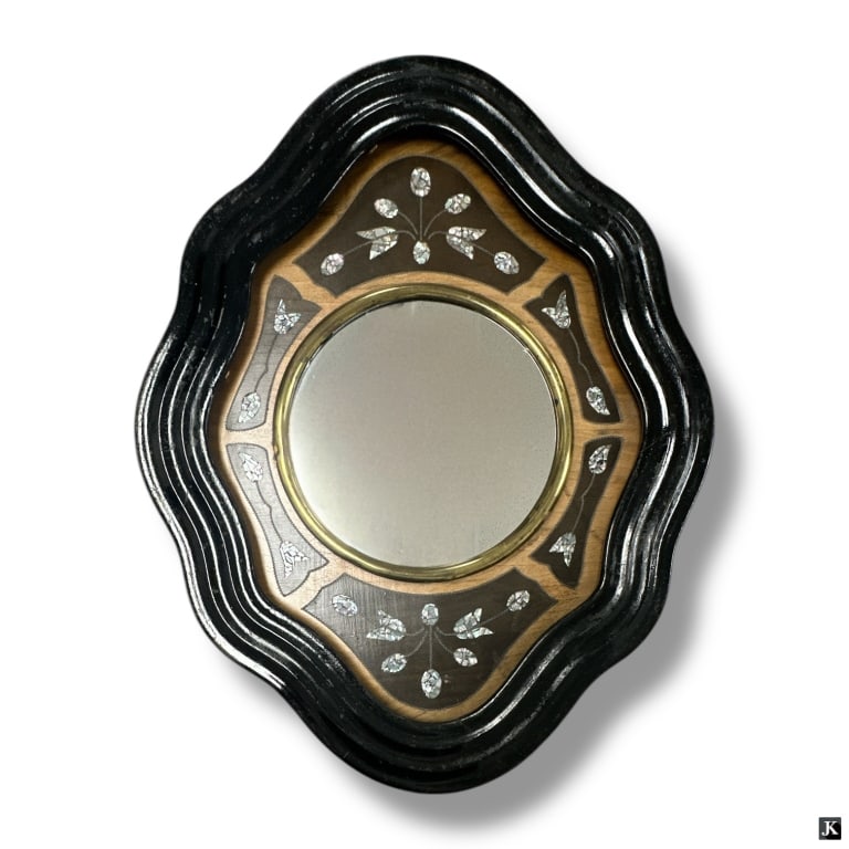 Vintage Wood & Abalone Mirror (1 of 2)