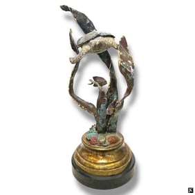 John Townsend Bronze "Sea Turtle & Fish"