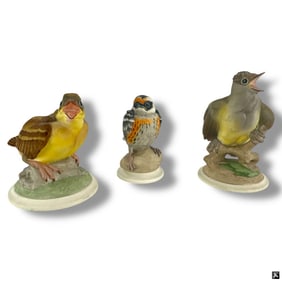 3 Boehm Porcelain Baby Bird Figurines