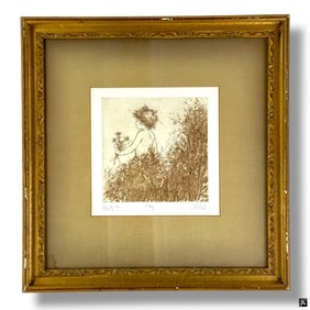 Mary Vickers Etching "May"