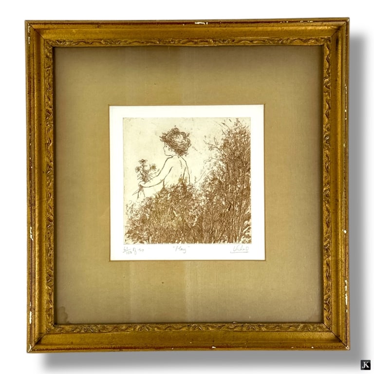 Mary Vickers Etching "May" (1 of 4)