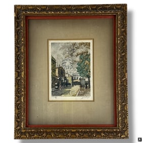 Roger de la Broye Color Etching "Montmatre"