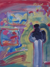 Peter Max Color Print on Paper "Untitled"