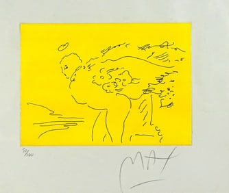 Peter Max Etching "Angel of Light" 1989