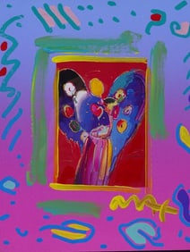 Peter Max Collage "Angel with Heart" 1998