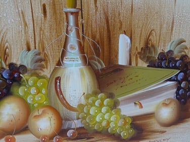Vintage Oil on Canvas "Still Life" Signed Stanley