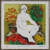 Contemporary Color Lithograph "Miss E. Doolittle"