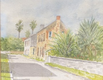 Irene W Clark Watercolor/Paper "Houses"