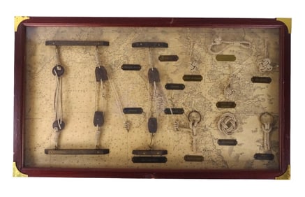 Vintage Nautical Knot Shadow Box Display