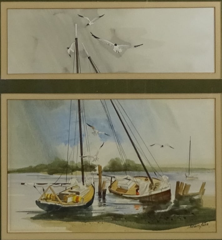 Dennis Alton Framed Color Print "Sailboats" (1 of 7)