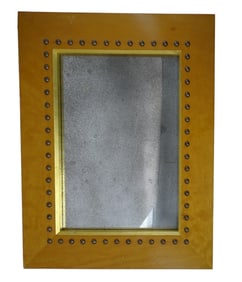 Vintage Wood Studded Mirror