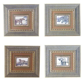 Lot Framed Wildlife Animal Prints