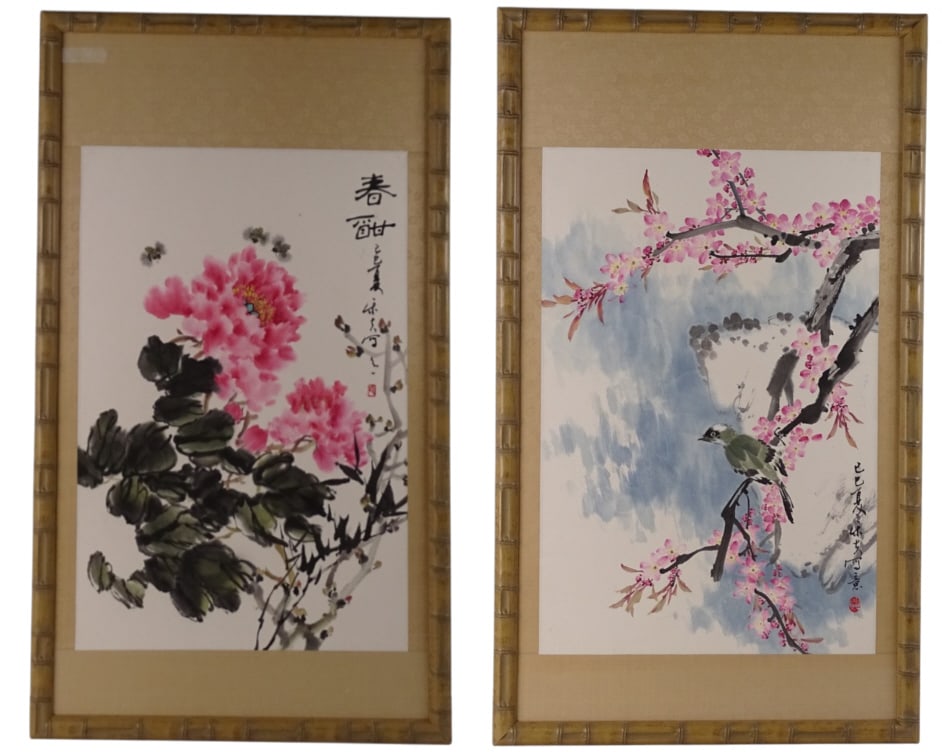 Pair Chinese Framed Color Prints (1 of 7)