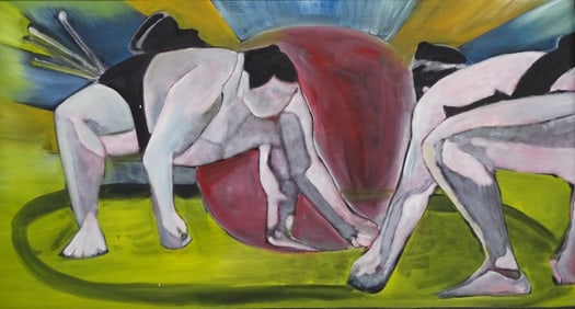 Royi Akavia (b. 1956) Oil/Canvas "Face Off"