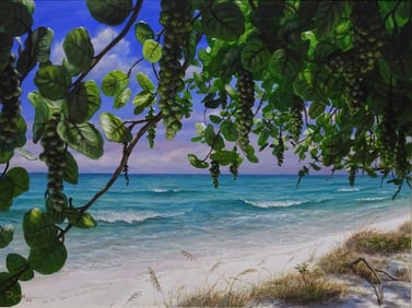 Artist Unknown Oil/Canvas "Beach Scene"