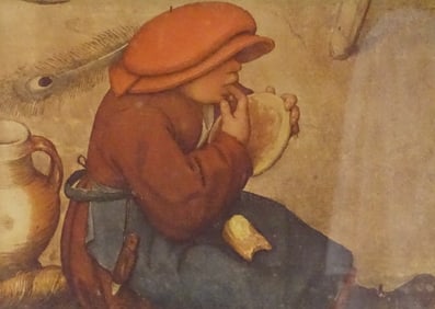 Framed Color Print, Scene Of "The Peasant Wedding"