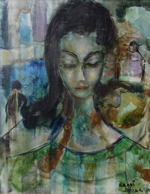 Nanni Bensa (1916-2011) Watercolor/Canvas (1 of 8)