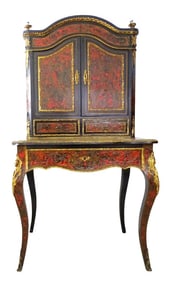 French Boulle Bonheur De Jour Inlaid Writing Desk