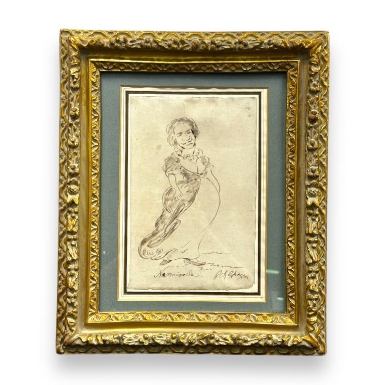 Pier Leone (Italian,1674-1755) Ink/Paper: Pier Leone (Italian,1674-1755) pen and ink and wash. H shickman Gallery label to the back. measures 14 inches high x 11 inches wide. Total Framed Measures 18 1/2 inches high x 15 inches wide.