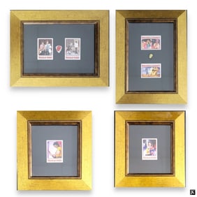 6 Rolling Stones Trading Cards Mounted In Frames