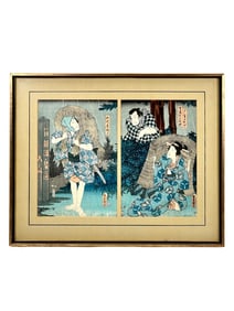20th Century Framed Japanese Print
