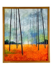 Artist Unknown Oil/Canvas "Forest in Fall"