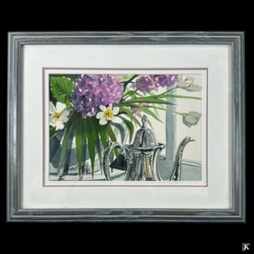 David Gill (USA 20th C) Watercolor Still Life