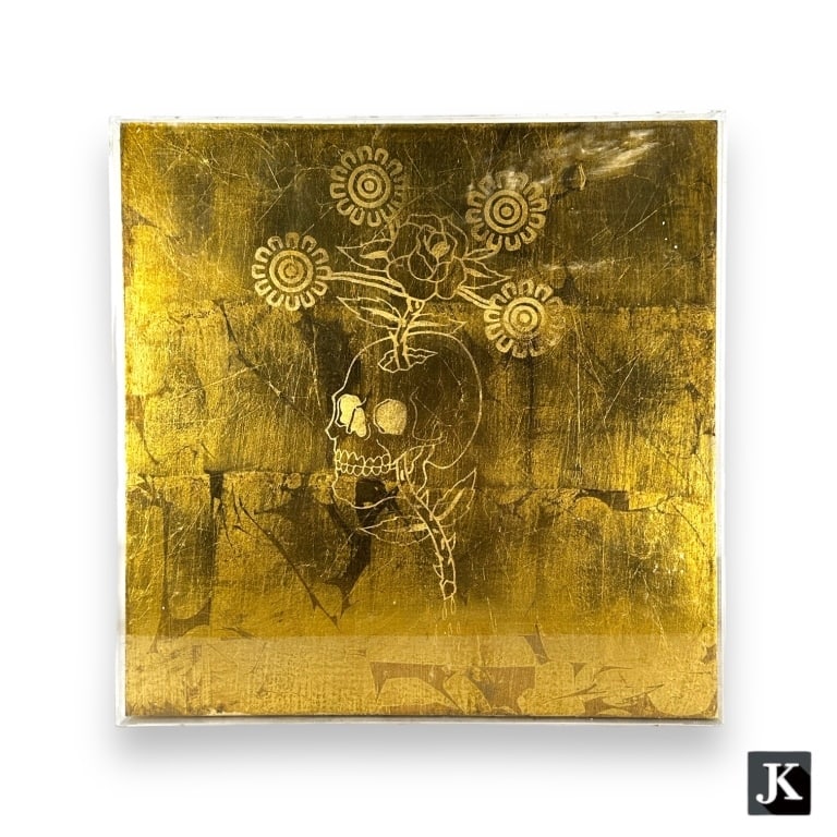 Demian Flores (MEXICO B1971) Screen Print On Gold (1 of 4)