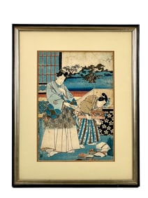 Vintage Framed Japanese Print