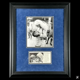 Signed Mother Theresa Prayer Card Framed W/ Cert