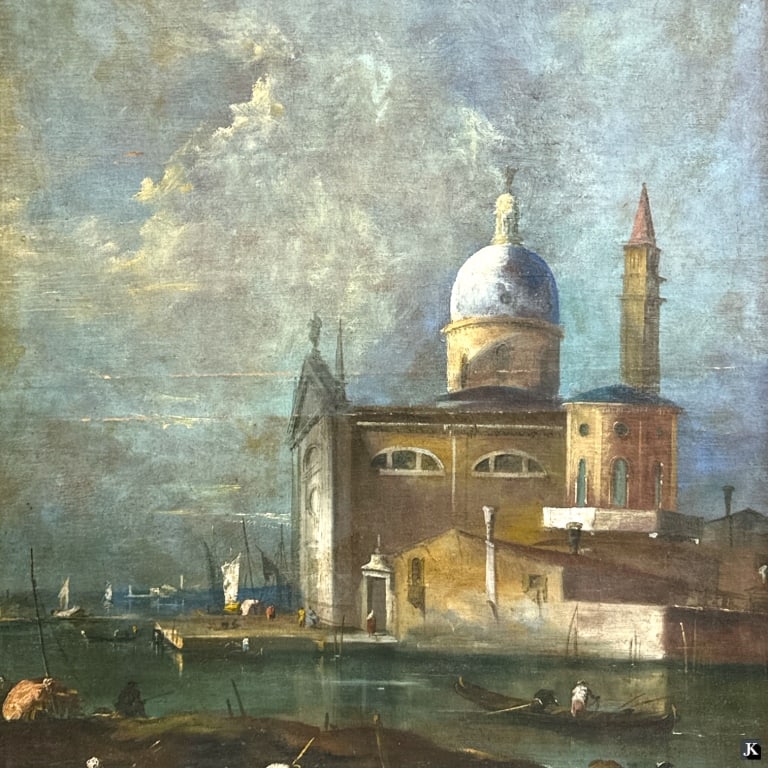 Follower of Canaletto Oil on Canvas "Venice" (1 of 6)