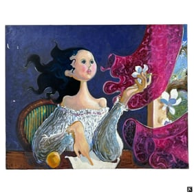 Unknown Artist Oil Painting On Canvas Of Woman